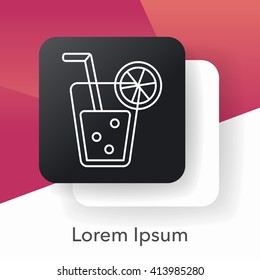 birthday drink line icon