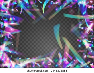 Birthday Effect. Purple Art Background. Foil Gradient. Isolated Banner. Neon Ribbon. Unicorn Poster. Light Holographic Explosion. Disco Burst. Pink Birthday Effect