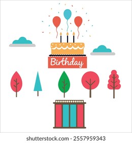 A birthday element is a decorative or thematic feature used to celebrate someone's birthday.