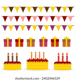 birthday element party editable design with chocolate theme