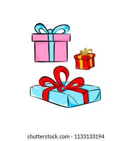 Birthday element set for logo, banner or postcard designs vector