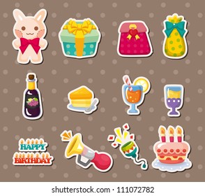 birthday element stickers