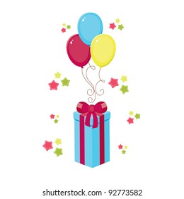 Birthday elements, isolated template