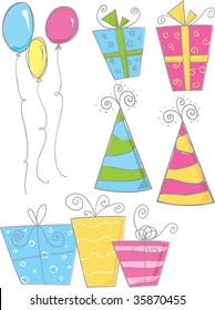 Birthday elements lose sketch