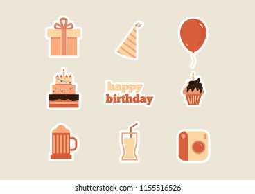 Birthday elements sticker