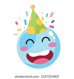 birthday emoji funny face isolated