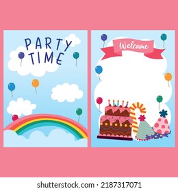 birthday event decoration card background