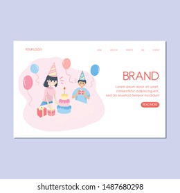 Birthday Event Landing Page Illustration