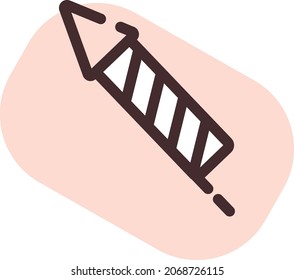 Birthday fireworks, illustration, vector, on a white background.