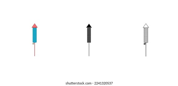 birthday fireworks vector type icon