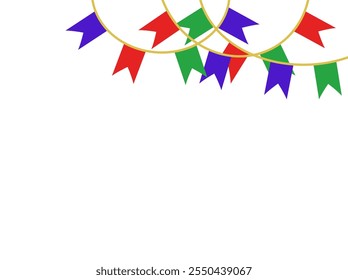 Birthday Flag Corner Frame Background