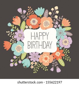 Birthday Floral Card