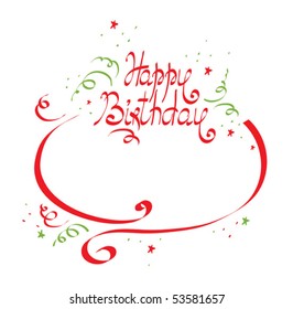 Birthday frame with ribbons