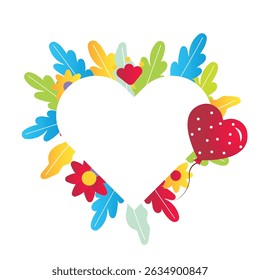 birthday frame vector cartoon illustration on the white background,