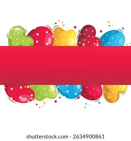 birthday frame vector cartoon illustration on the white background,