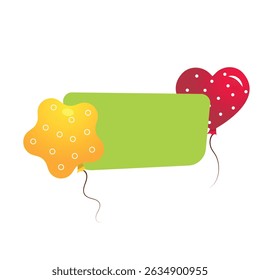 birthday frame vector cartoon illustration on the white background,