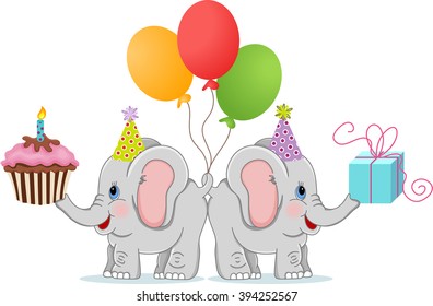 Birthday funny elephants