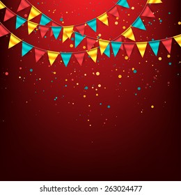 Birthday Garlands with Confetti