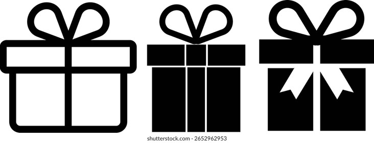Caixa de presente de aniversário, presente de aniversário, Caixa de presente ruim, ícone de aniversário, caixa preta 