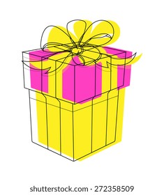 Birthday Gift Box Clipart Vector