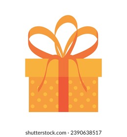 caja de regalo de cumpleaños vector de oro aislado