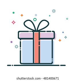 birthday gift box icon