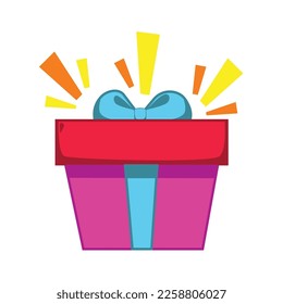 Birthday gift box icon vector free