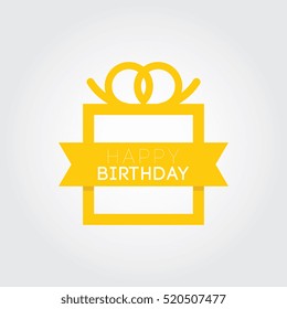 Birthday Gift Box Yellow
