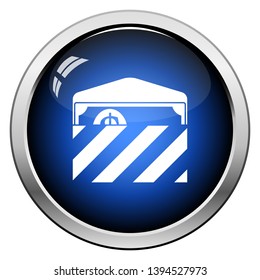 Birthday Gift Envelop Icon With Money. Glossy Button Design. Vector Illustration.