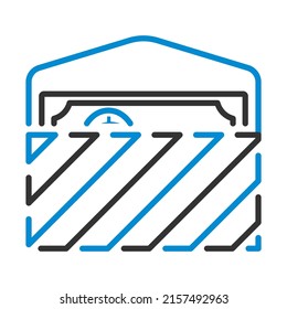 Birthday Gift Envelop Icon With Money. Editable Bold Outline With Color Fill Design. Vector Illustration.