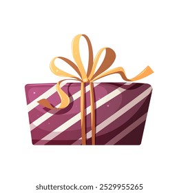 Birthday gift. Birthday party, celebration, holiday, event, festive, congratulations concept. Isolated vector illustration.