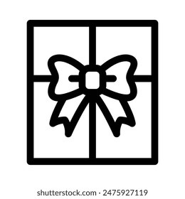 Birthday Gift vector icon on white background. gift box wrapped in a ribbon with a bow