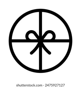 Icono de Vector de regalo de cumpleaños sobre fondo blanco. caja de regalo envuelta en una cinta con un arco