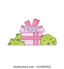 Birthday giftbox cartoon