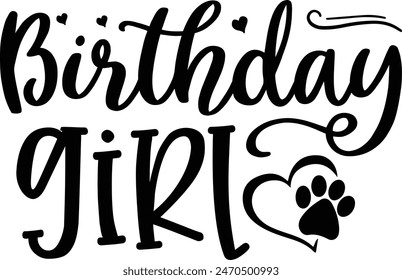 Birthday girl birthday dog design