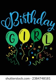 Birthday girl eps vector file for Cricut or silhouette. You can edit it with Adobe Illustrator and eps editor software.