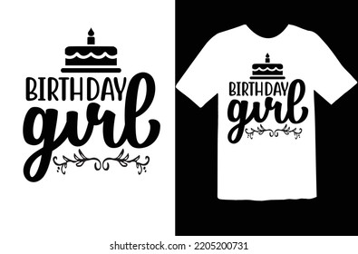 Birthday girl svg design file