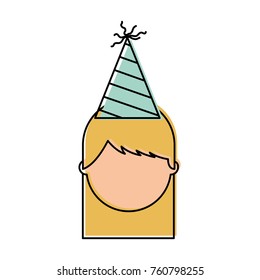 birthday girl wearing party hat celebration