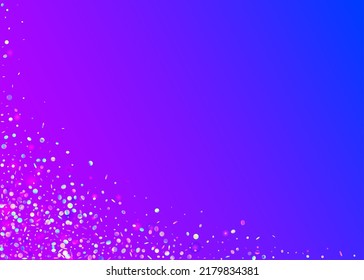 Birthday Glare. Laser Element. Unicorn Foil. Shiny Carnaval Serpentine. Cristal Glitter. Neon Texture. Blue Party Sparkles. Fiesta Art. Purple Birthday Glare