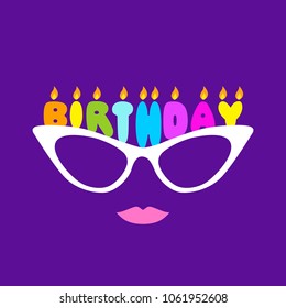 Birthday Glasses Female Version