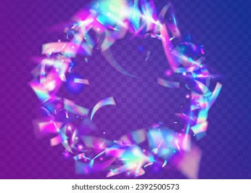 Birthday Glitter. Party Prism. Luxury Foil. Purple Retro Texture. Disco Multicolor Backdrop. Bokeh Background. Unicorn Art. Kaleidoscope Tinsel. Pink Birthday Glitter