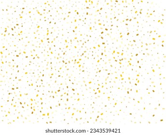 Birthday Golden Rectangles Confetti Background. Vector illustration.