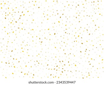 Birthday Golden Rectangles Confetti Background. Vector illustration.