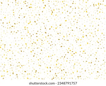 Birthday Golden Rectangles Confetti Background. Vector illustration.