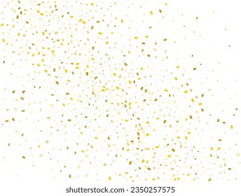 Birthday Golden Rectangles Confetti Background. Vector illustration