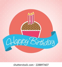 birthday  graphic design , vector illustration