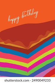 birthday greeting card with cute design