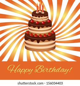 Birthday greeting card design - Illustration 