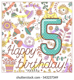 Birthday. Greeting card. Happy birthday.