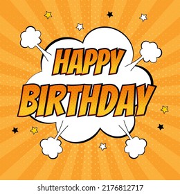 Birthday Greeting Card Pop Art Comic Stock Vector (Royalty Free ...